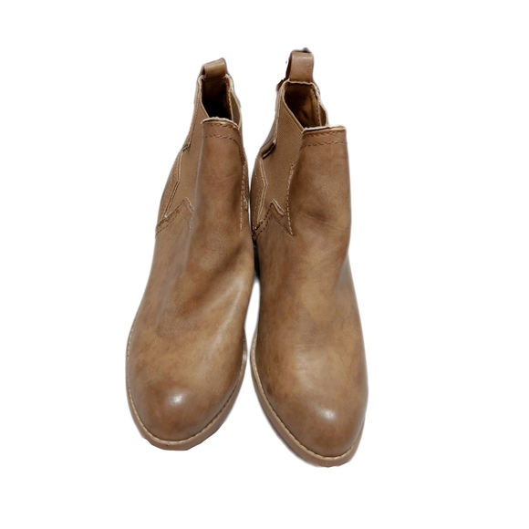 Not Rated Women's Lillian Faux Leather Stacked Heel Ankle Bootie Brown Sz 9.5 - Picture 7 of 8